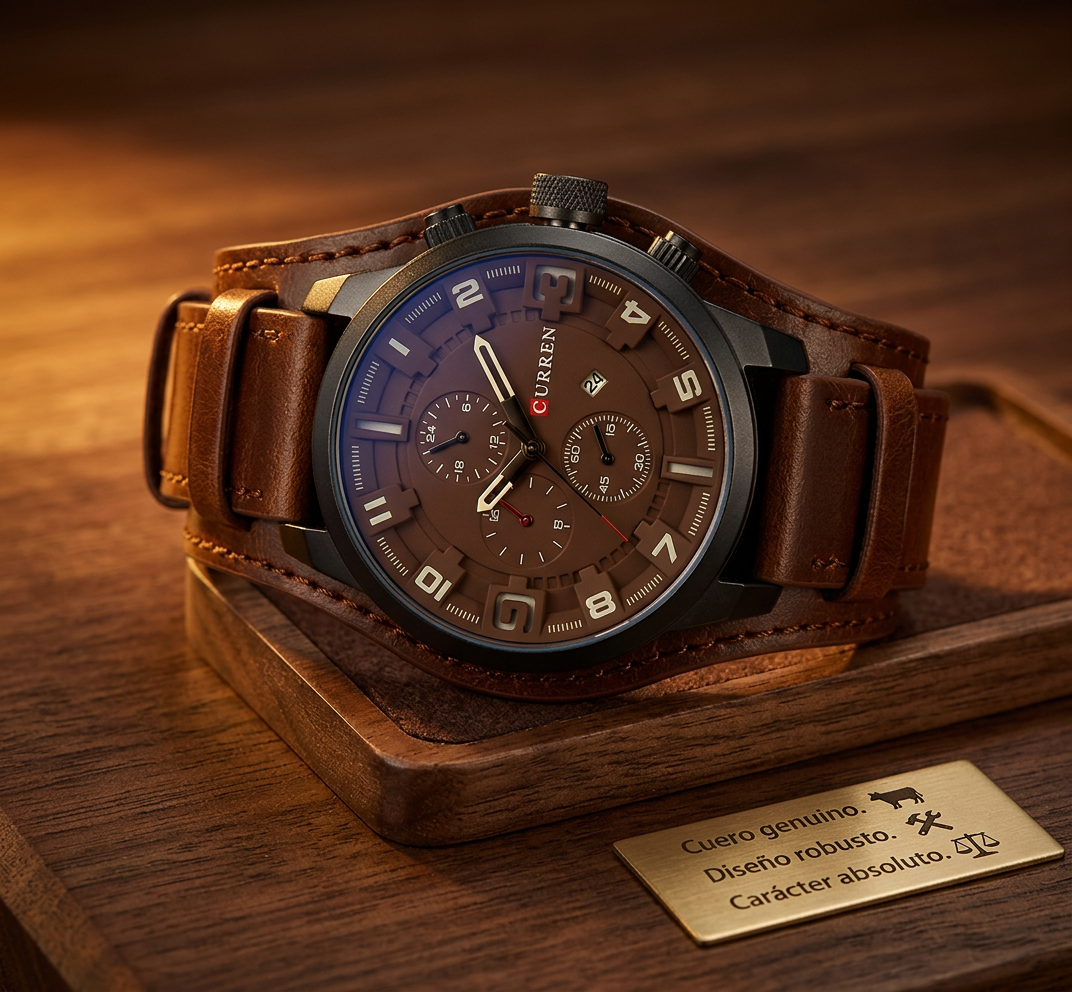 Reloj Curren 8225 Cuero Vintage